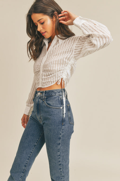 ELEMENT OF SURPRISE COLLARED SHIRT TOP